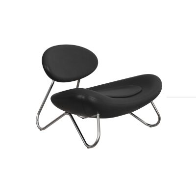 Meadow Lounge Chair - Black Leather - Gessato Design Store
