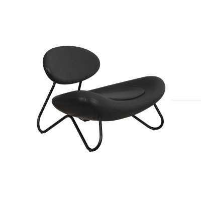 Meadow Lounge Chair - Black Leather - Gessato Design Store