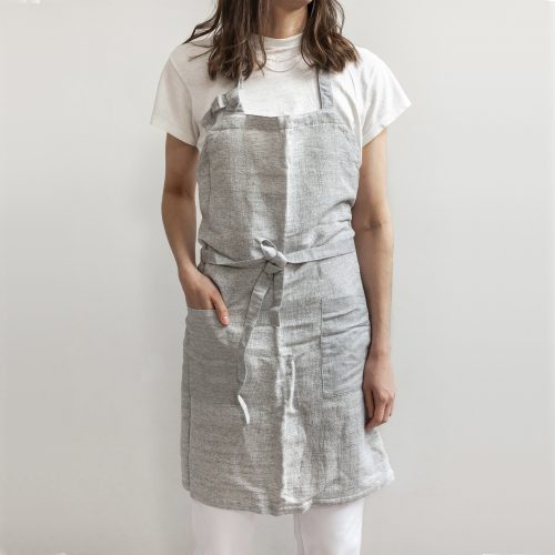 Moku Linen Apron, Charcoal - Gessato Design Store