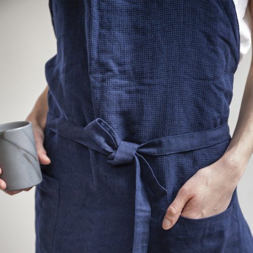 Moku Linen Apron, Ink Blue - Gessato Design Store