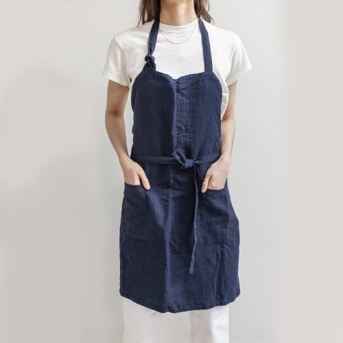 Moku Linen Apron, Ink Blue - Gessato Design Store