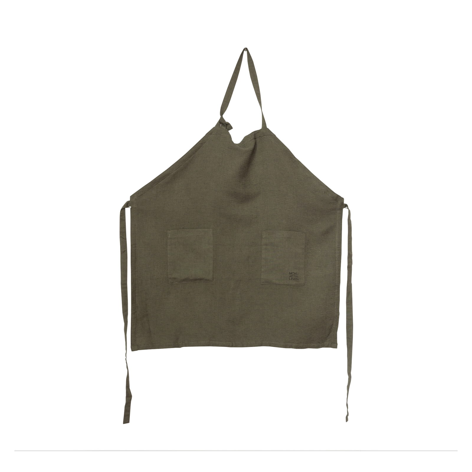 Moku Linen Apron, Olive - Gessato Design Store