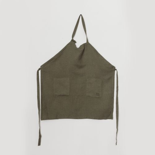 Moku Linen Apron, Olive - Gessato Design Store