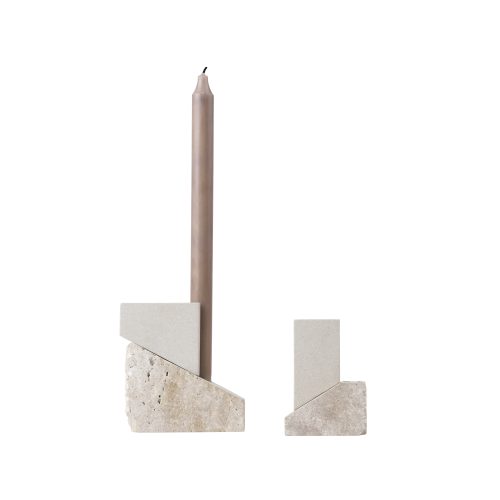 Offset Stone Candle Holder - Vol 1 - Gessato Design Store