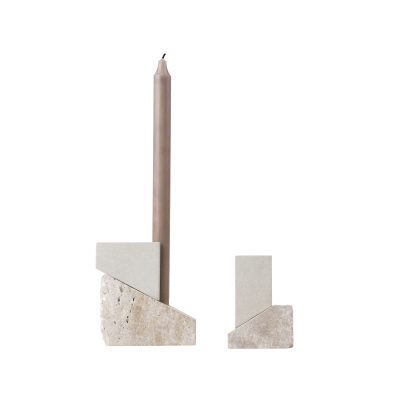 Offset Stone Candle Holder - Vol 2 - Gessato Design Store