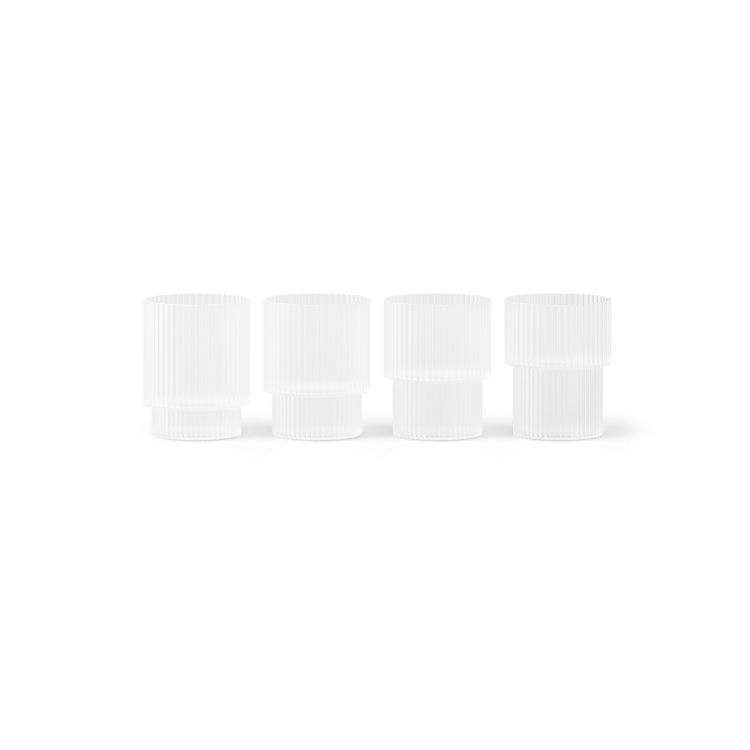 Ripple Frosted Shot Glasses, Set of 4