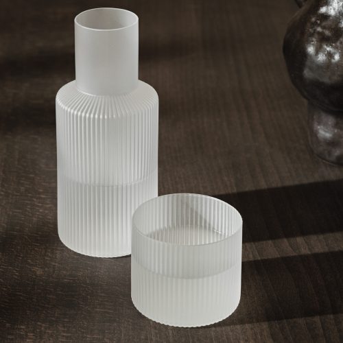 Ripple Frosted Small Carafe Set - Gessato Design Store