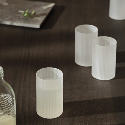 Ripple Frosted Water Glasses, Set of 4 - Gessato Design Store