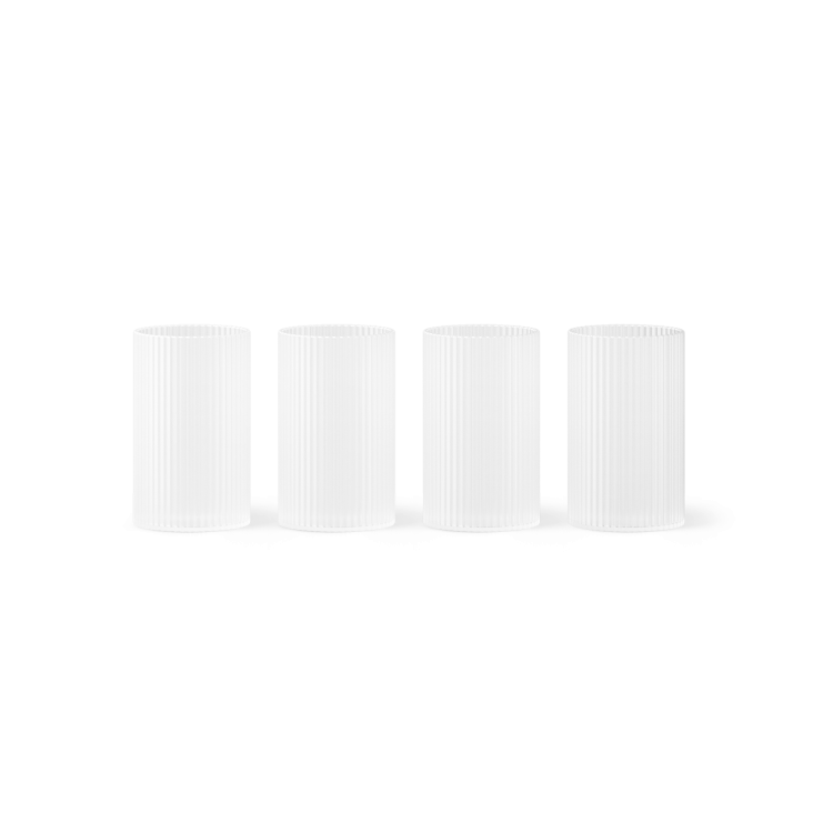 Ripple Frosted Water Glasses, Set of 4