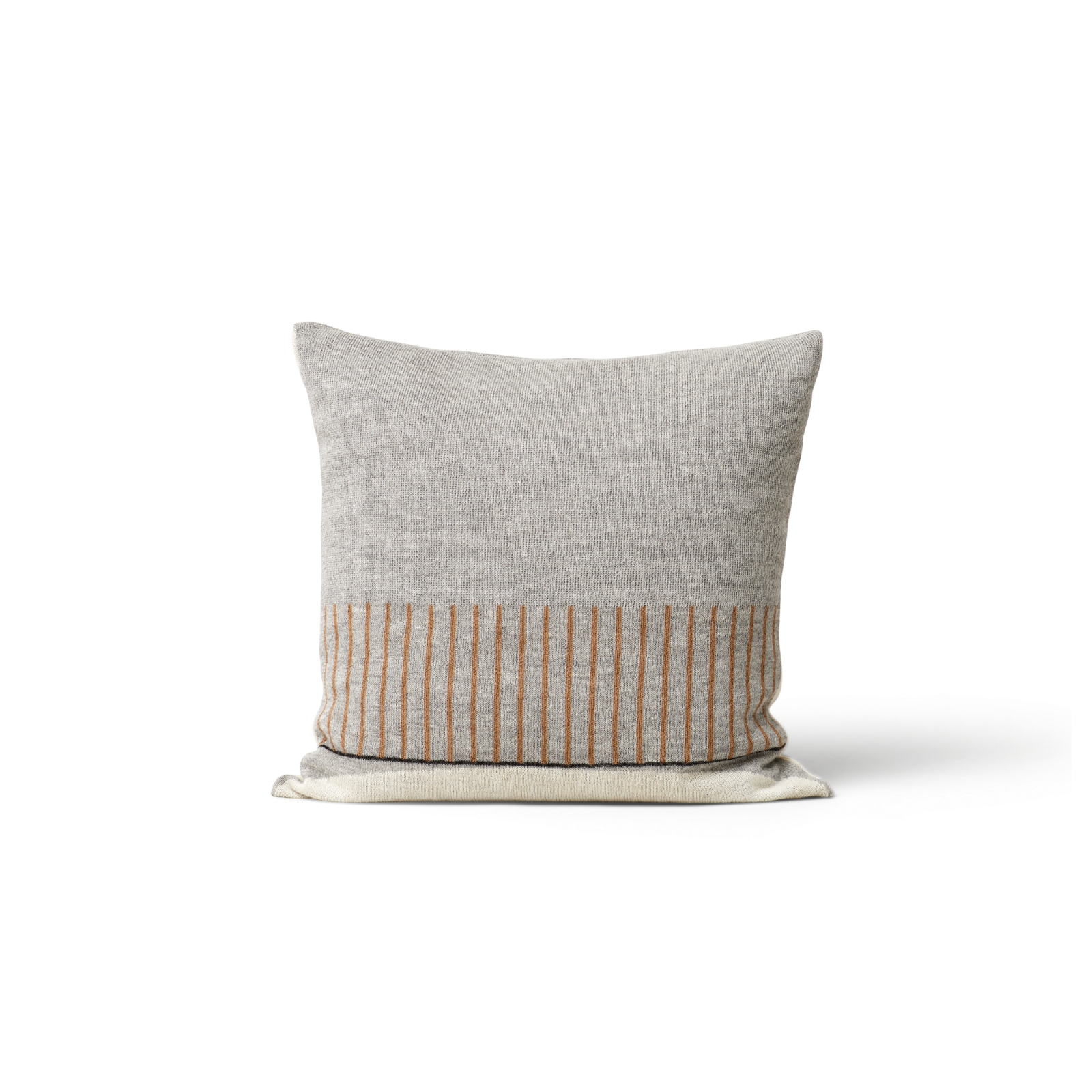 Aymara Grey and Brown Stripe Throw Pillow - Gessato Design Store