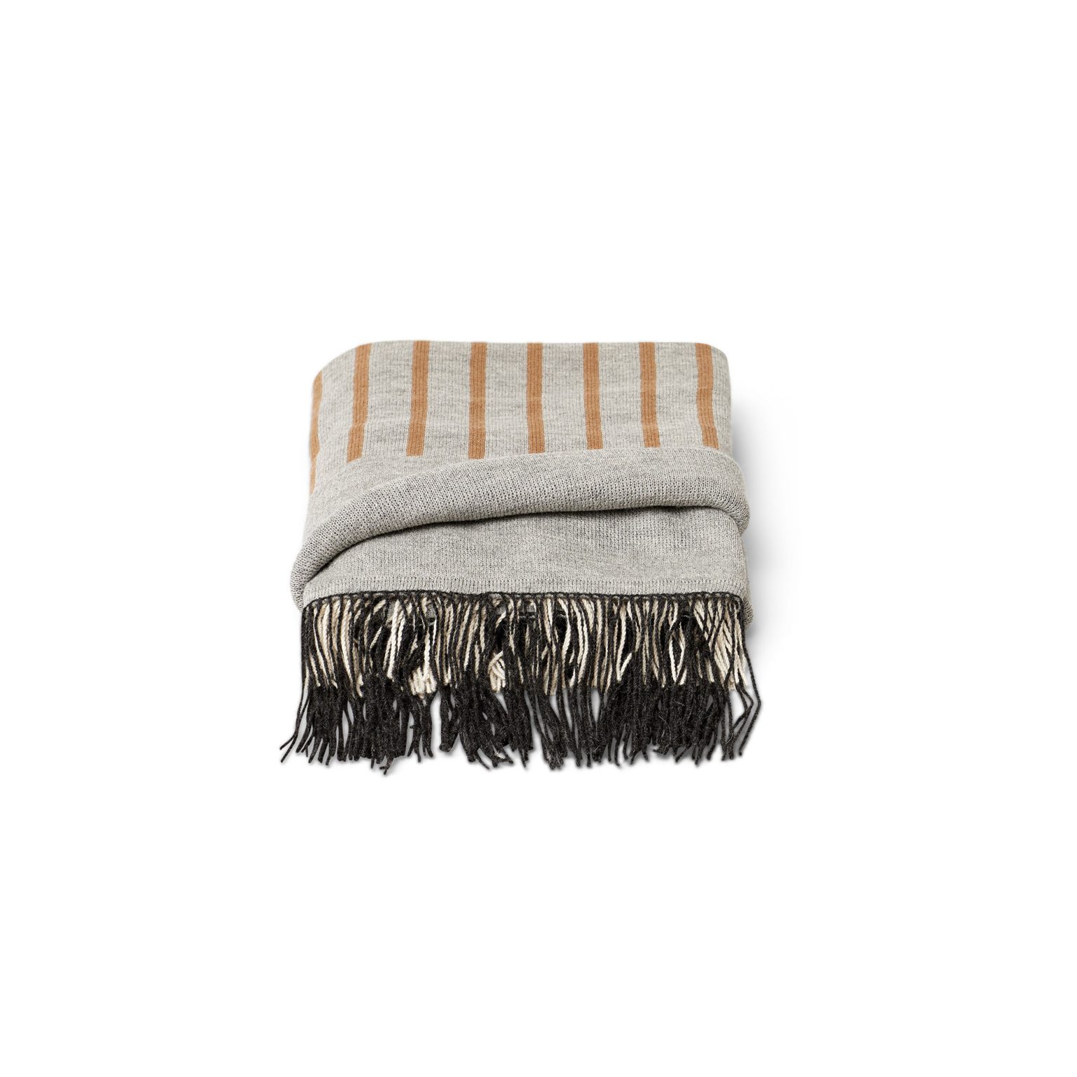 Form & Refine - Aymara Grey/Brown Stripe Throw Blanket | Gessato Design ...