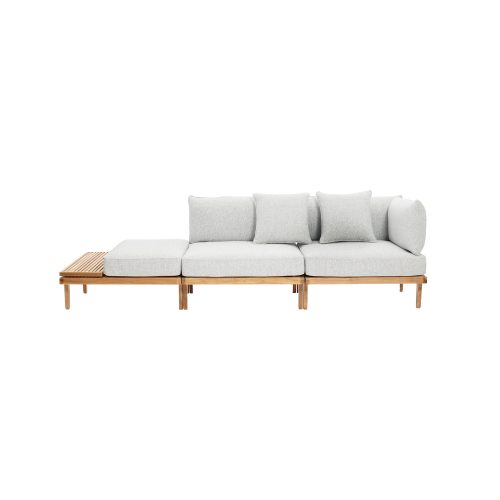 Rib Outdoor Sofa Adaptable Corner Module with Cushion - Gessato Design Store