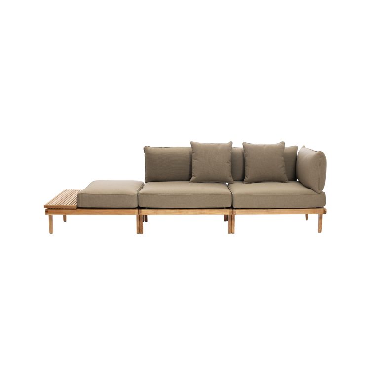 Rib Outdoor Sofa Central Module with Cushions - Gessato Design Store