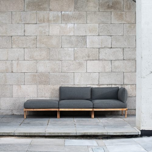 RIB Outdoor Sofa Central Module with Cushions - Gessato Design Store