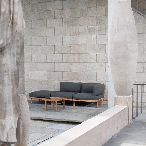 RIB Outdoor Sofa Central Module with Cushions - Gessato Design Store