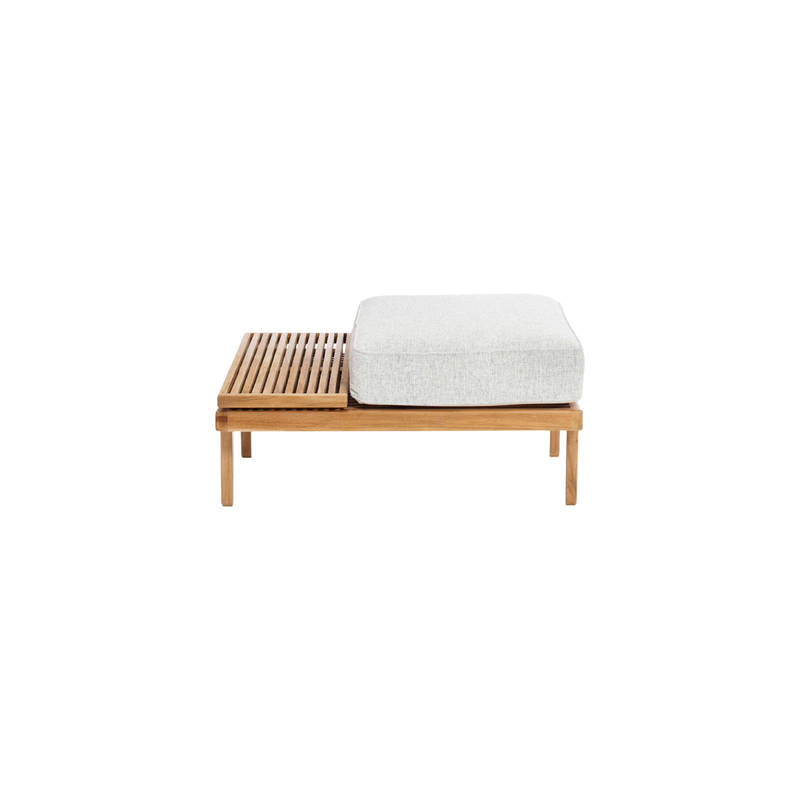 Rib Outdoor Sofa Half-Cushion Ottoman Module - Gessato Design Store