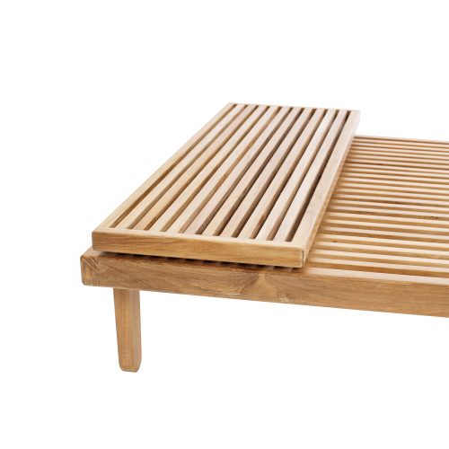 Rib Outdoor Sofa Half-Cushion Ottoman Module - Gessato Design Store