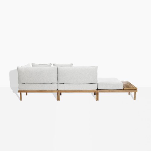 Rib Outdoor Sofa Half-Cushion Ottoman Module - Gessato Design Store