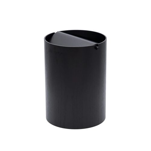 Wood Waste Basket with Lid - Gessato Design Store