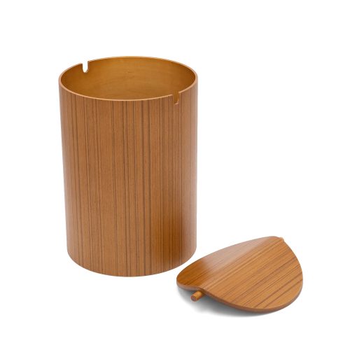 Wood Waste Basket with Lid - Gessato Design Store