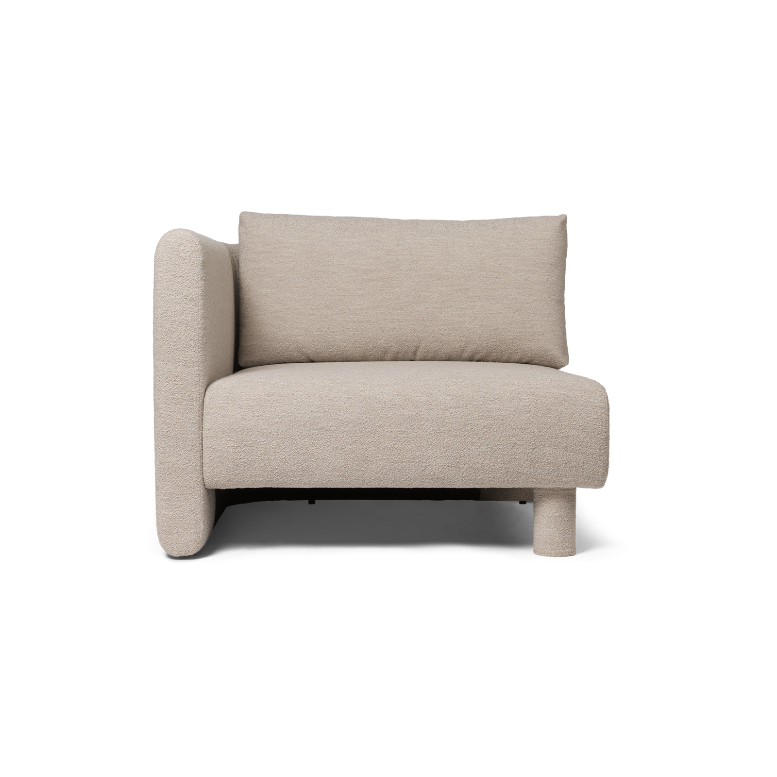 Dase Sofa Armrest Left, Soft Bouclé - Natural - Gessato Design Store