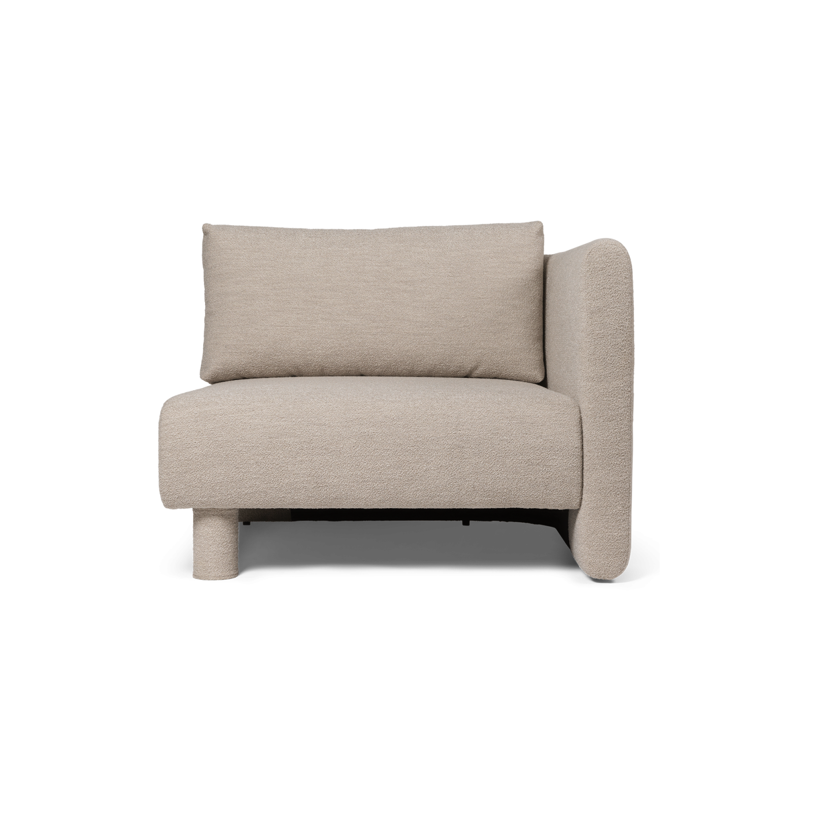 Dase Sofa Armrest Right, Soft Bouclé - Natural - Gessato Design Store