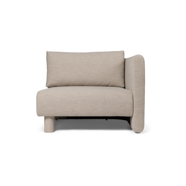 Dase Sofa Armrest Right, Soft Bouclé – Natural