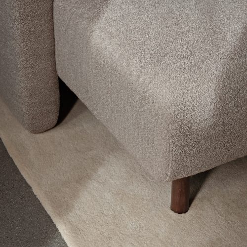 Dase Sofa Chaise Longue Left, Soft Bouclé - Natural - Gessato Design Store