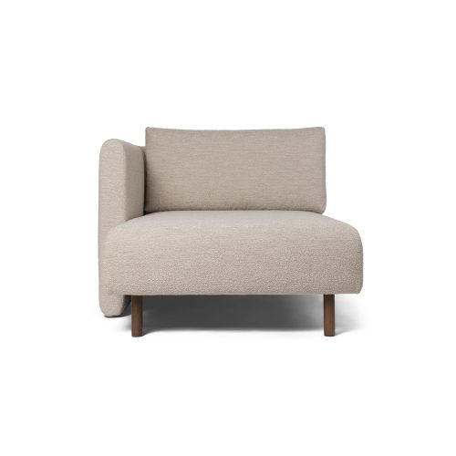 Dase Sofa Chaise Longue Left, Soft Bouclé - Natural - Gessato Design Store