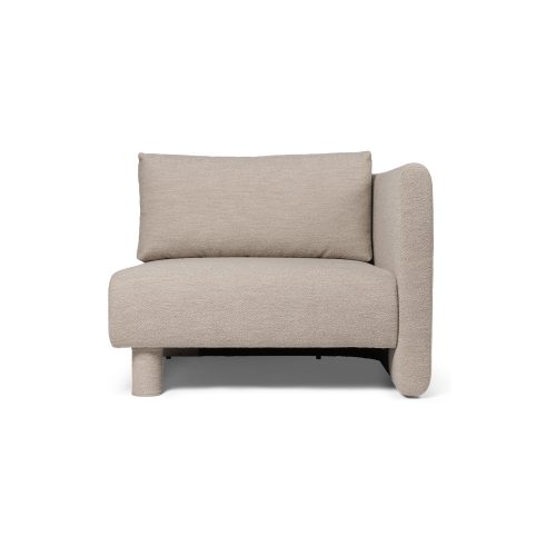 Dase Sofa Chaise Longue Right, Soft Bouclé - Natural - Gessato Design Store