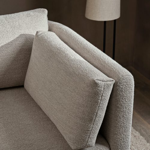 Dase Sofa Chaise Longue Right, Soft Bouclé - Natural - Gessato Design Store