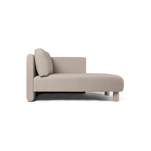 Dase Sofa Chaise Longue Right, Soft Bouclé - Natural - Gessato Design Store