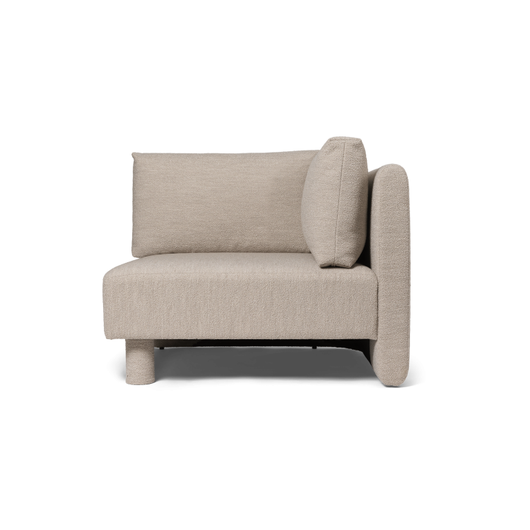 Dase Sofa Corner, Soft Bouclé – Natural