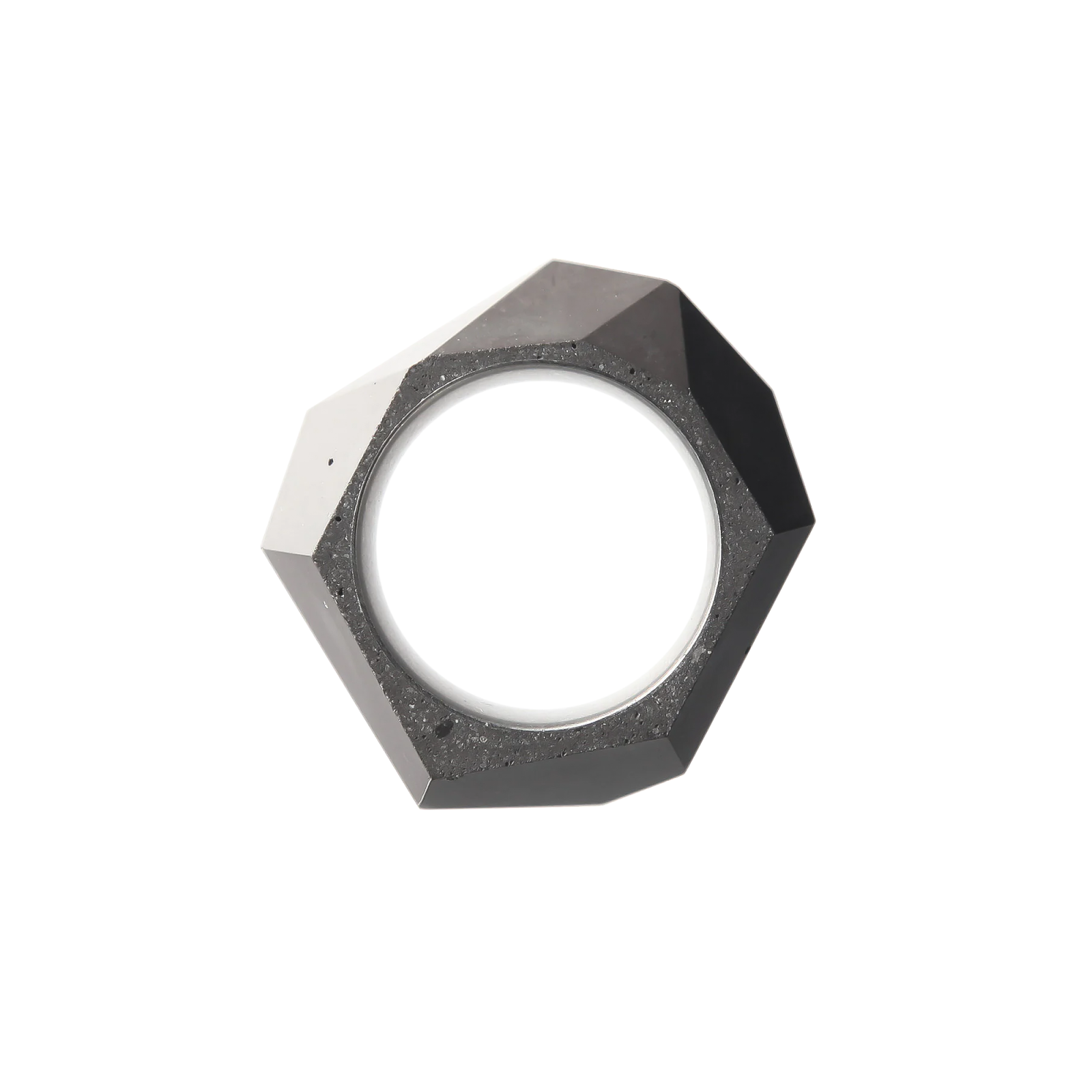 Rock Concrete Ring, Dark Grey - Gessato Design Store