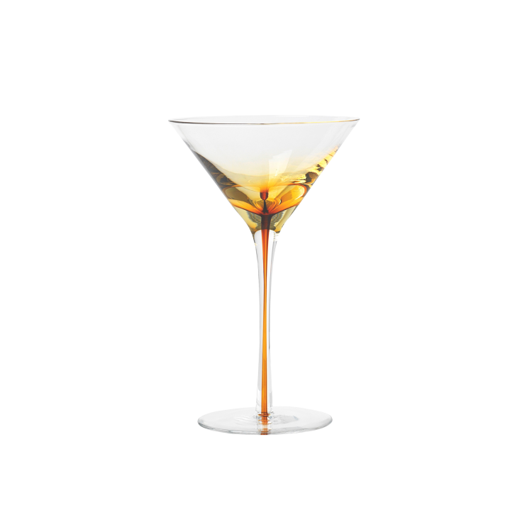 Amber Martini Glass, Set of 4