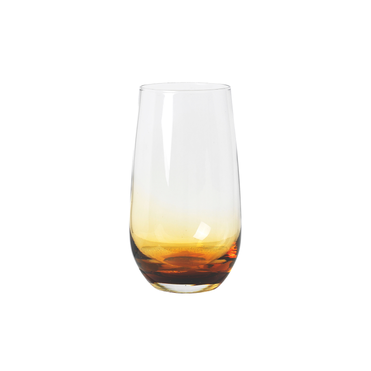Amber Tumbler Tall, Set of 4