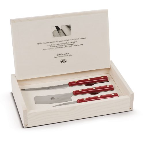 Cheese Ceremony Knife Set - Red Lucite - Gessato Design Store