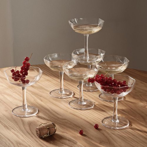 Limfjord Champagne Glass, Set of 4 - Gessato Design Store