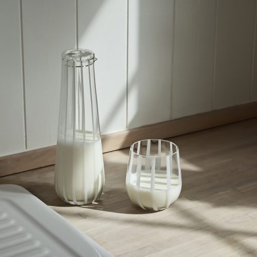 Stripe Carafe with Lid - Gessato Design Store