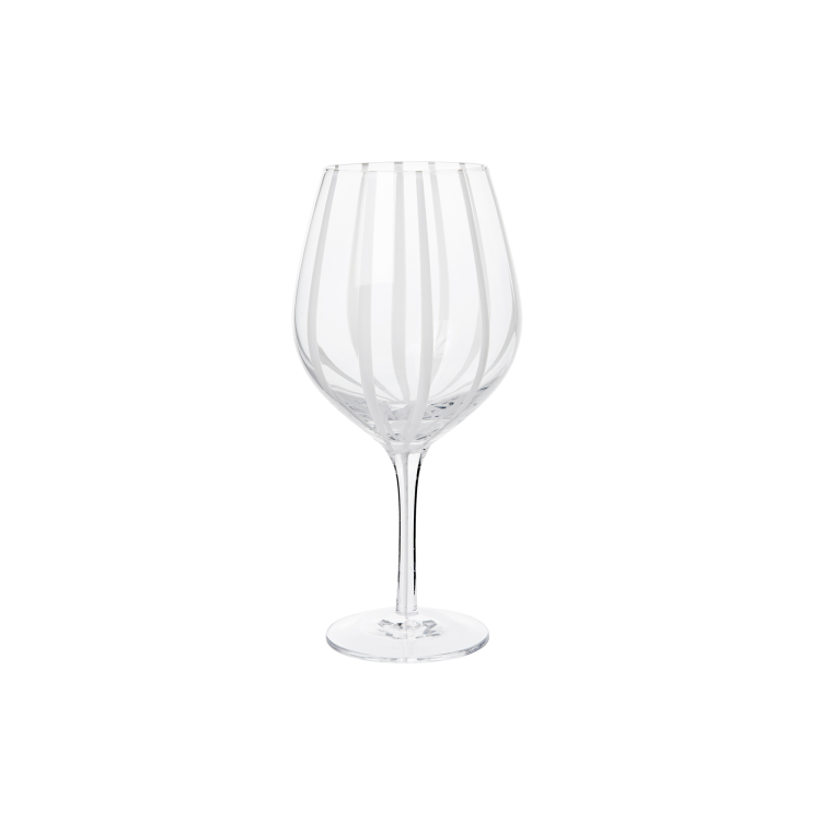 Stripe Red Wine Glass, Set of 4