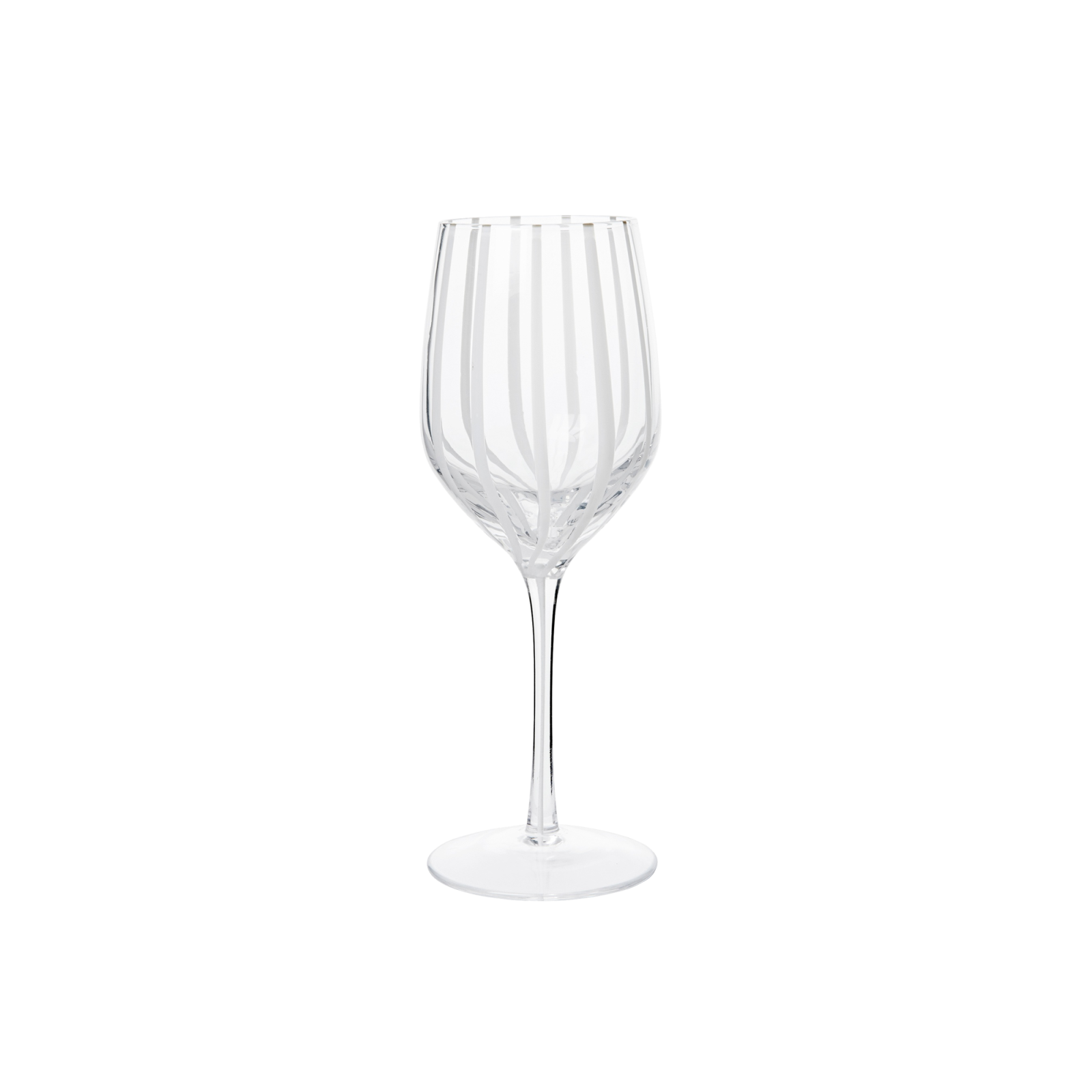 Stripe White Wine Glass, Set of 4 - Gessato Design Store