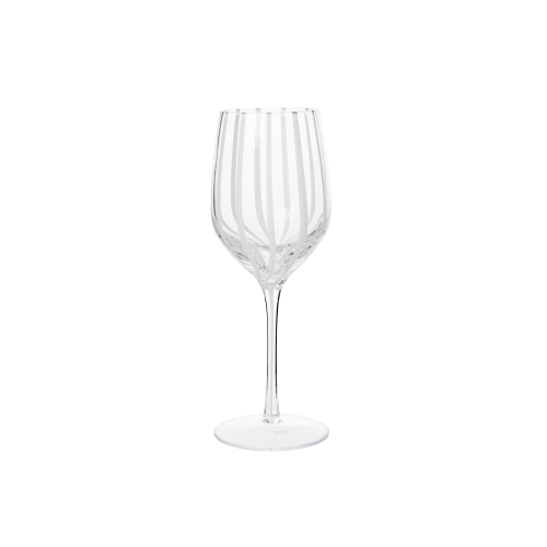 Stripe White Wine Glass, Set of 4 - Gessato Design Store