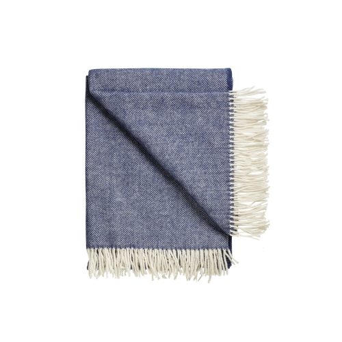 Silkeborg Uldspinderi Sevilla Throw - Ocean blue - Gessato Design Store