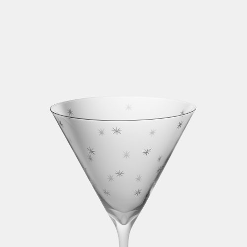 Star Cut Martini Glass Set of 2 - Gessato Design Store