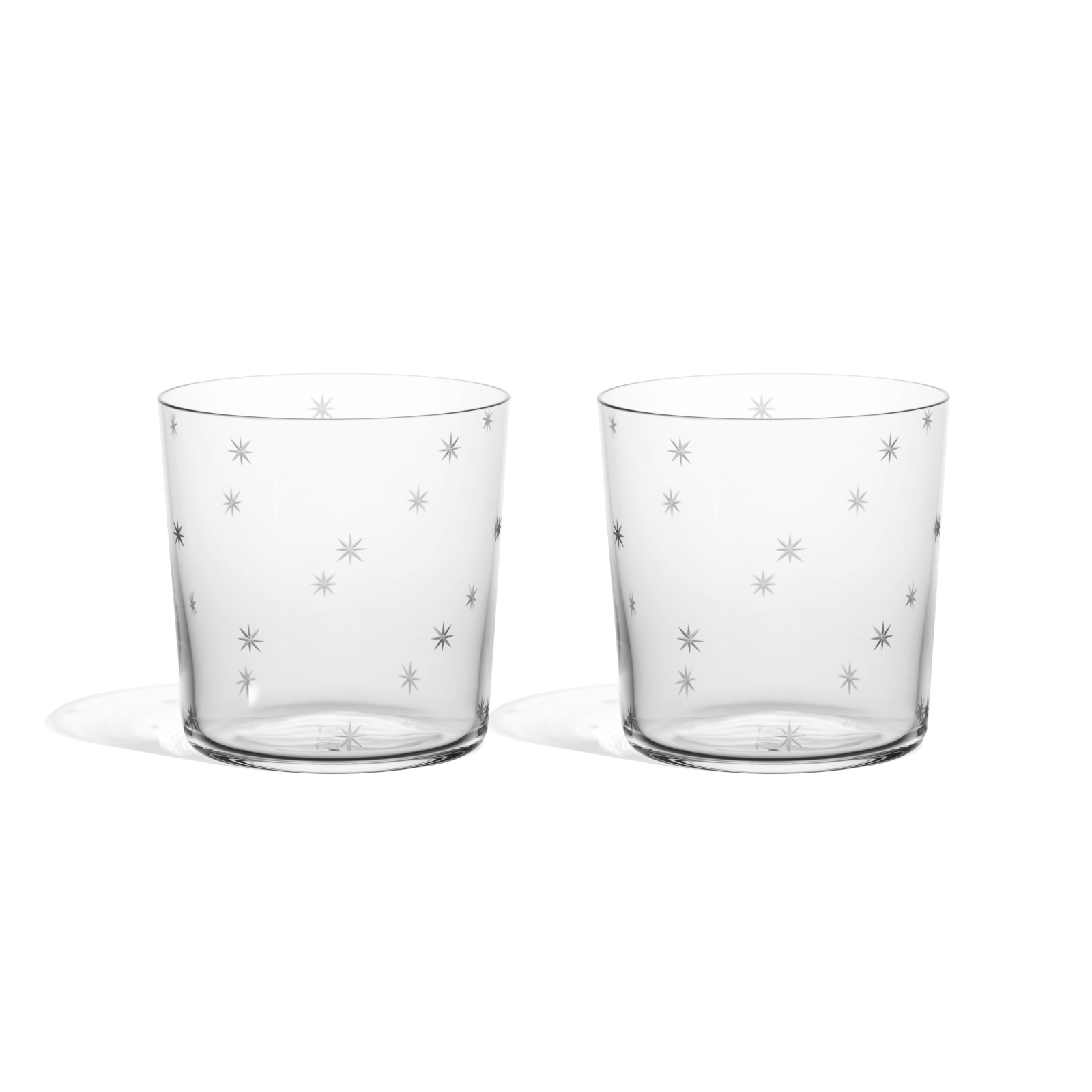 Star Cut Rocks Glass Set of 2 - Gessato Design Store