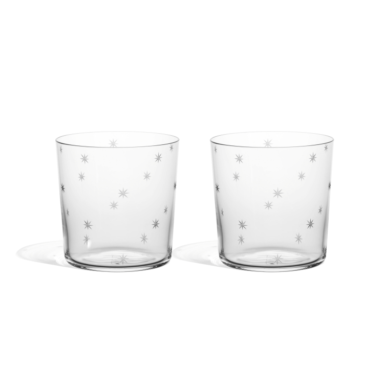 Star Cut Rocks Glass Set of 2