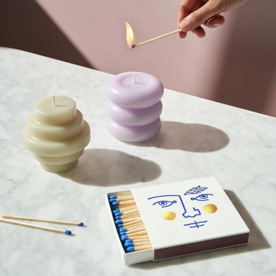 Temple Candle, Pale Lilac - Gessato Design Store
