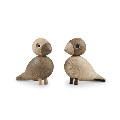 Kay Bojesen Lovebirds, Oak/Smoked Oak - Gessato Design Store