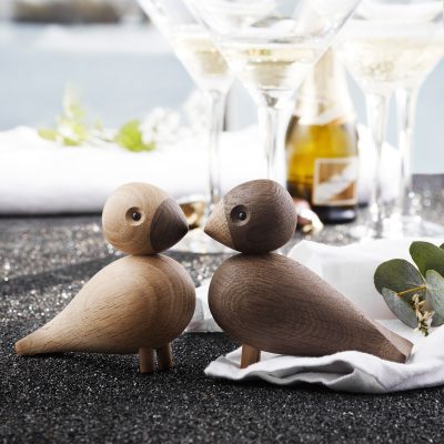 Kay Bojesen Lovebirds, Oak/Smoked Oak - Gessato Design Store