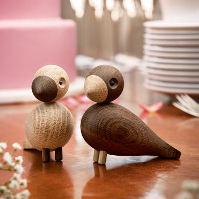 Kay Bojesen Lovebirds, Oak/Smoked Oak - Gessato Design Store